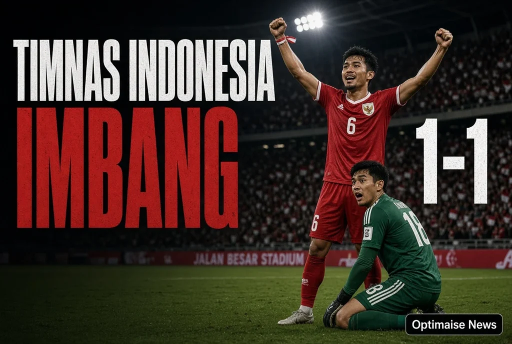 Timnas Indonesia Imbang 1-1 Lawan Singapura, Gagal Lolos Semifinal