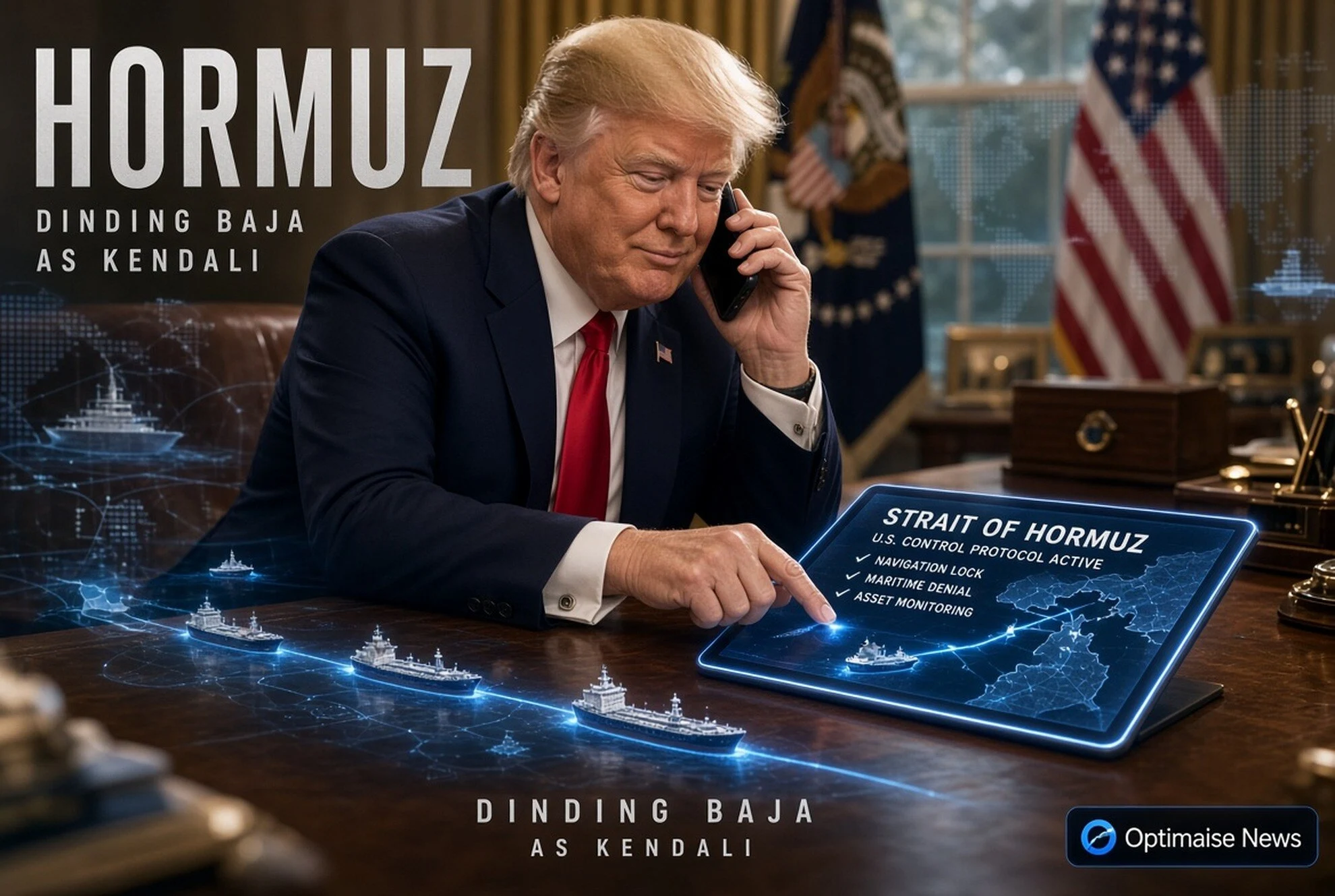 Trump Pastikan Dinding Baja AL AS Mengunci Selat Hormuz