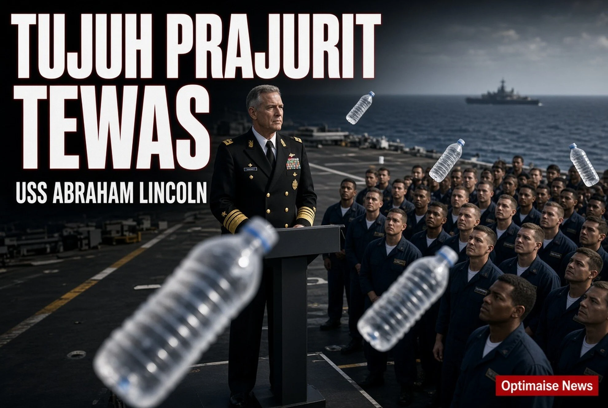 Tujuh Prajurit Tewas Bentrokan Senjata di Kapal Induk Abraham Lincoln