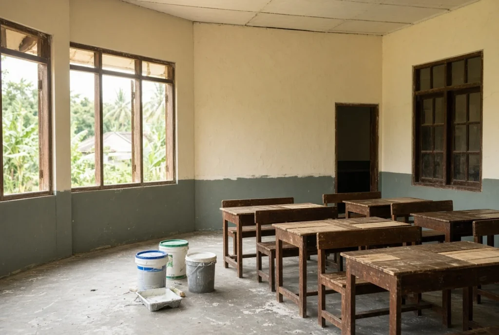 Sekolah desa: puluhan ribu diperbaiki menuju 100 ribu