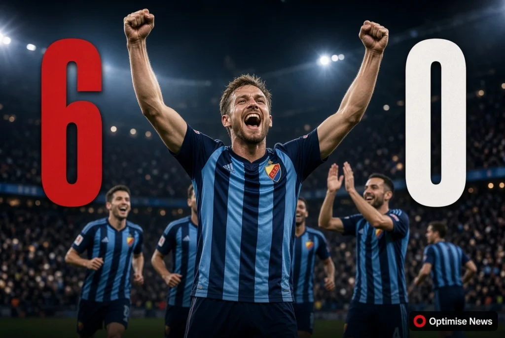 Västerås Sk vs Djurgården Menang Telak 6-0 dengan Hattrick Kristian