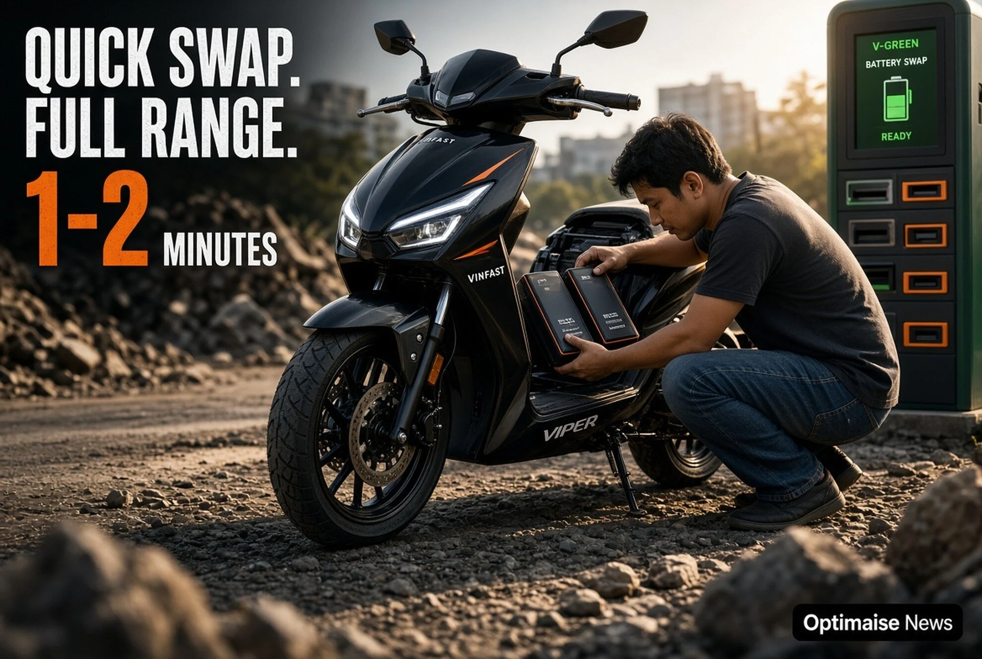 VinFast Viper: Tukar Baterai 1-2 Menit Ubah Produktivitas Motor