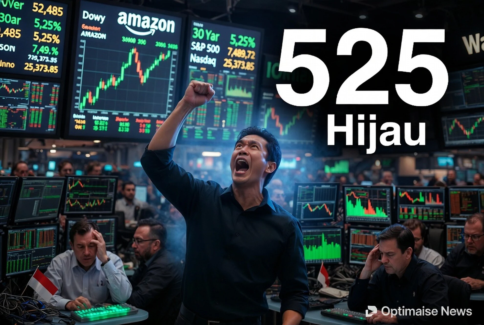 Wall Street Tetap Hijau Meski Imbal Hasil Obligasi Naik ke 5,25%