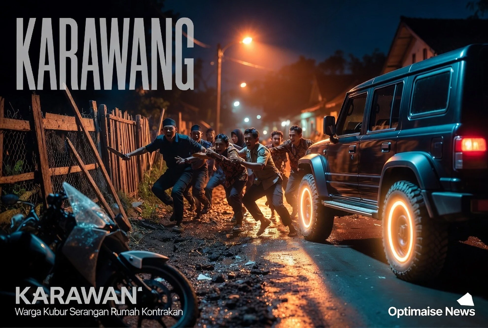 Warga Kubur Serangan Rumah Kontrakan Anggota POLRI di Karawang