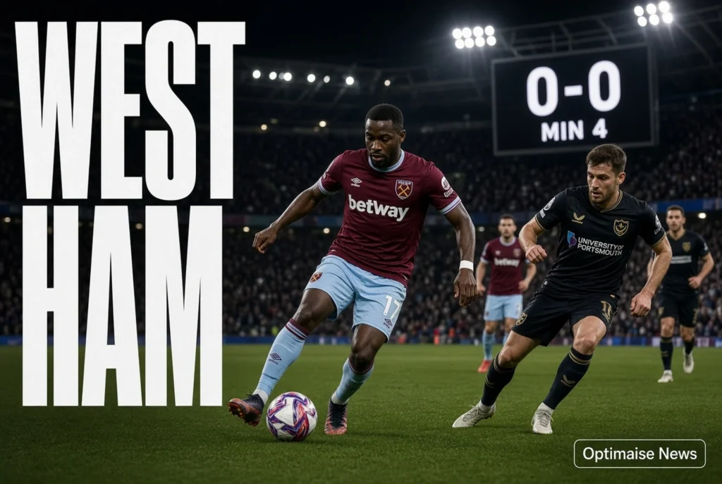 West Ham vs Portsmouth Imbang 0-0 di Menit 4 London Stadium