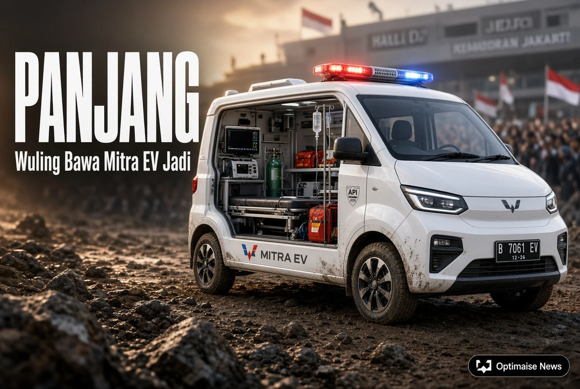 Wuling Bawa Mitra EV Jadi Ambulans dengan Kabin 205 cm Panjang