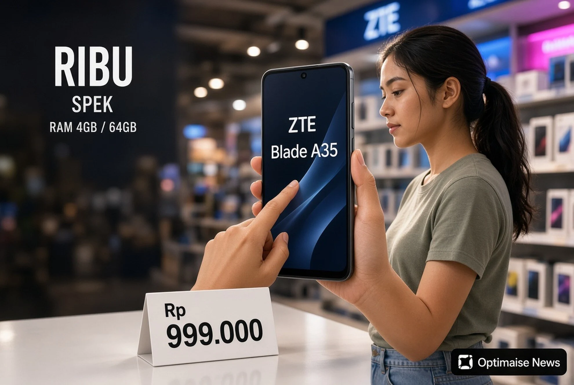 ZTE Tawarkan Spesifikasi HP Entry: Blade A35 Rp999 Ribu